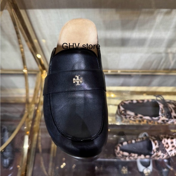 Tory Burch Everly Cork Leather Mule Shoes - Picture 5 of 6